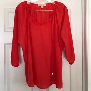 Michael Kors orange blouse size M